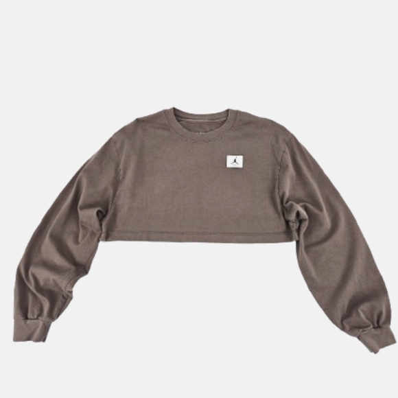 Jordan Flight Long Sleeve Loose Fit Crop Top - Picture 5 of 14